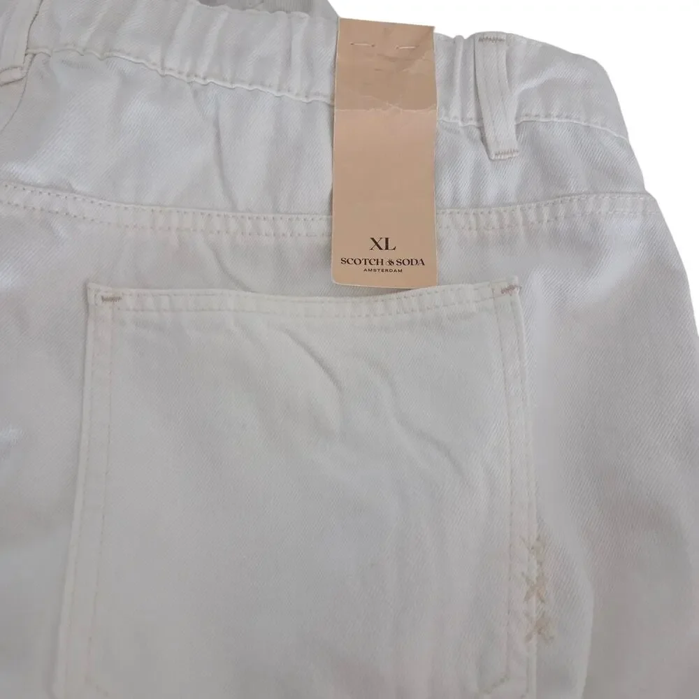 Men's NWT Wide Leg,  Button Fly,  Scotch and Soda White Jeans, XL
